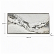 Pemberly Row White Snowy Drift Framed Canvas Wall Art in Silver Frame