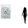 Pemberly Row White Regal Majesty Frameless Tempered Glass Wall Art