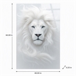 Pemberly Row White Regal Majesty Frameless Tempered Glass Wall Art