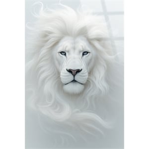 Pemberly Row White Regal Majesty Frameless Tempered Glass Wall Art