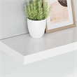 Pemberly Row MDF and Metal Wall Shelf in White Honeycomb Set of 2