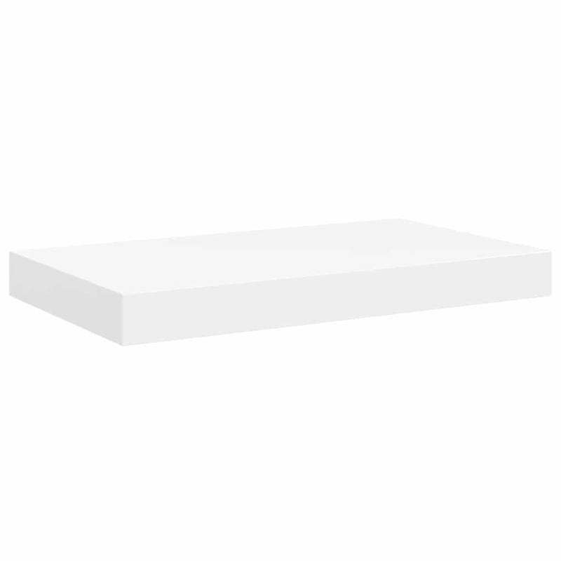 Pemberly Row MDF and Metal Wall Shelf in White Honeycomb Set of 2