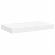 Pemberly Row MDF and Metal Wall Shelf in White Honeycomb Set of 2