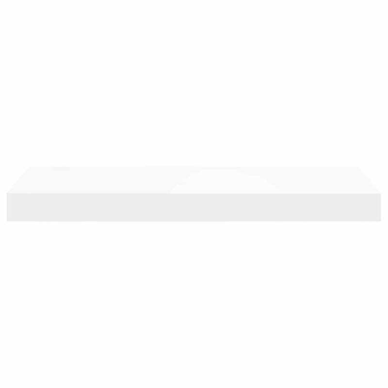 Pemberly Row MDF and Metal Wall Shelf in White Honeycomb Set of 2