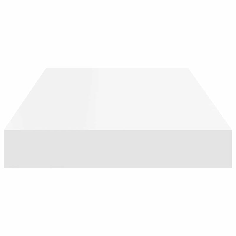 Pemberly Row MDF and Metal Wall Shelf in White Honeycomb Set of 2