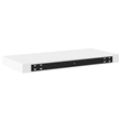 Pemberly Row MDF and Metal Wall Shelf in White Honeycomb Set of 2