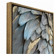 Pemberly Row Gilded Plume Multi-Color Canvas Wall Art - Wood Frame - Set of 2