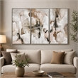 Pemberly Row Framed Multi-Color Canvas Triptych Wall Art Wooden Frame