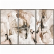 Pemberly Row Framed Multi-Color Canvas Triptych Wall Art Wooden Frame