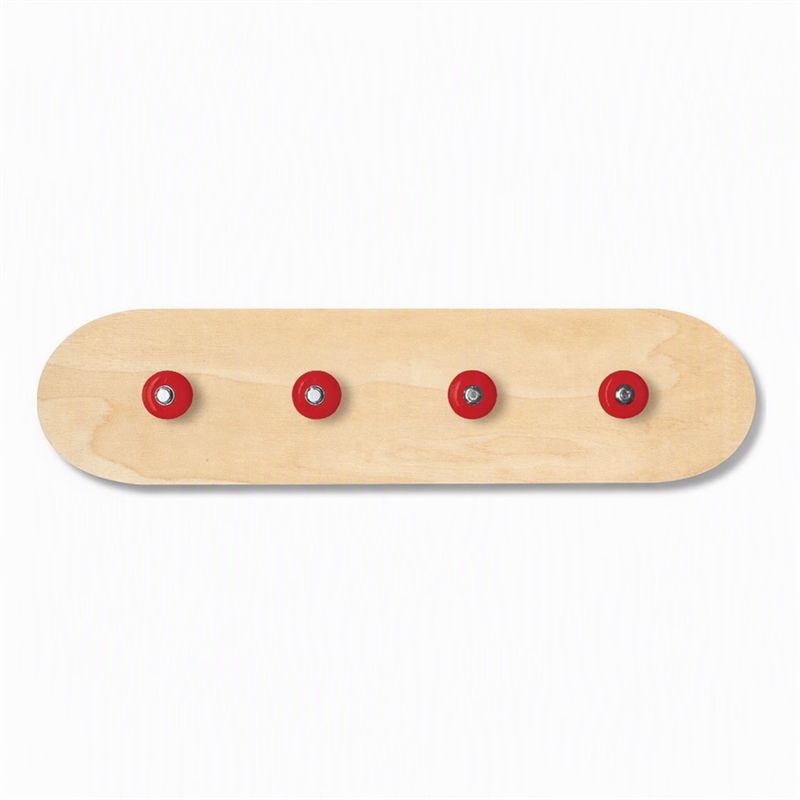 Pemberly Row Wooden Skateboard Multi-Color Coat Rack - 31