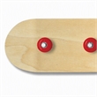 Pemberly Row Wooden Skateboard Multi-Color Coat Rack - 31