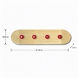 Pemberly Row Wooden Skateboard Multi-Color Coat Rack - 31