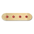 Pemberly Row Wooden Skateboard Multi-Color Coat Rack - 31