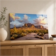 Pemberly Row Blue Sonoran Radiance Tempered Glass Wall Decor 40