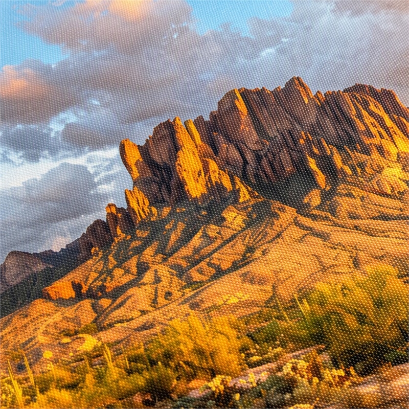 Pemberly Row Blue Sonoran Radiance Tempered Glass Wall Decor 40