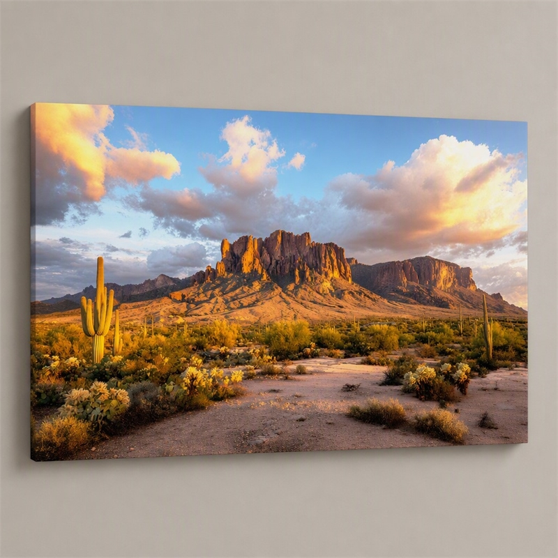 Pemberly Row Blue Sonoran Radiance Tempered Glass Wall Decor 40
