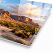 Pemberly Row Blue Sonoran Radiance Tempered Glass Wall Decor 40