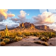 Pemberly Row Blue Sonoran Radiance Tempered Glass Wall Decor 40