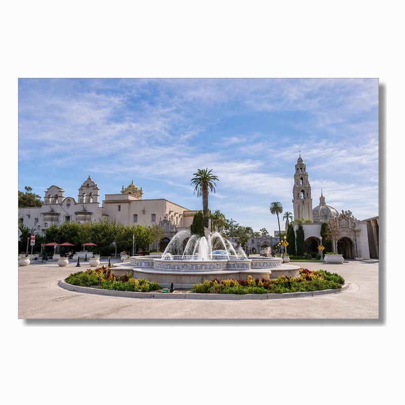 Pemberly Row Balboa Park Serenity Tempered Glass Wall Art - 60