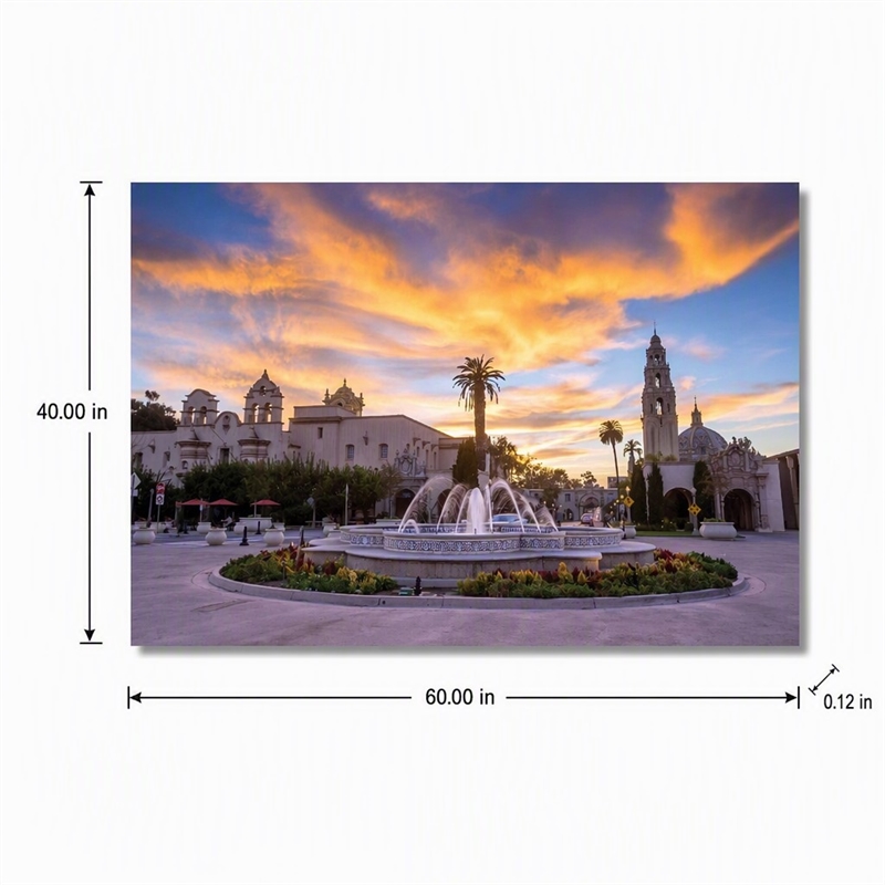 Pemberly Row Balboa Park Serenity Tempered Glass Wall Art - 60