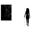 Pemberly Row Panther Face Frameless Tempered Glass Wall Art - 40