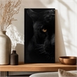 Pemberly Row Panther Face Frameless Tempered Glass Wall Art - 40