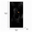 Pemberly Row Panther Face Frameless Tempered Glass Wall Art - 40