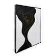 Pemberly Row Abstract Portrait Hand-Painted Canvas Art in Black Frame