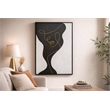 Pemberly Row Abstract Portrait Hand-Painted Canvas Art in Black Frame