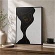 Pemberly Row Abstract Portrait Hand-Painted Canvas Art in Black Frame