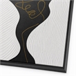 Pemberly Row Abstract Portrait Hand-Painted Canvas Art in Black Frame