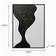 Pemberly Row Abstract Portrait Hand-Painted Canvas Art in Black Frame