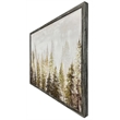 Pemberly Row Winter Woodland Embellished Canvas Art in Gray Frame