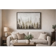 Pemberly Row Winter Woodland Embellished Canvas Art in Gray Frame