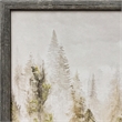 Pemberly Row Winter Woodland Embellished Canvas Art in Gray Frame