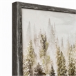 Pemberly Row Winter Woodland Embellished Canvas Art in Gray Frame