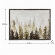 Pemberly Row Winter Woodland Embellished Canvas Art in Gray Frame