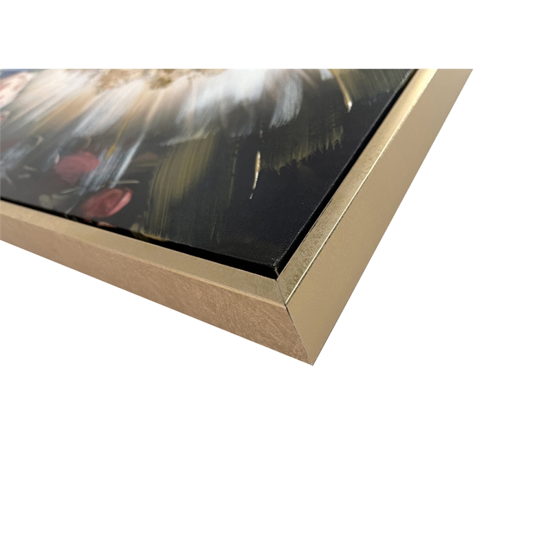Pemberly Row Devotional Portrait Canvas with Gold Accents in Blue Frame
