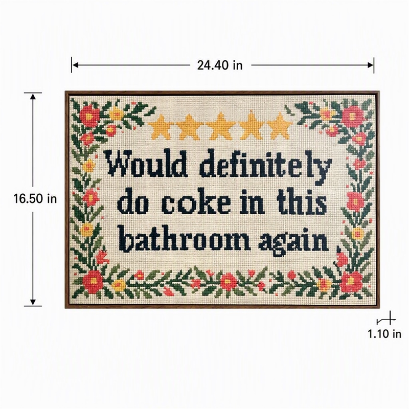Pemberly Row Wit I Hand-Embellished Canvas Wall Art with Frame in Multicolor
