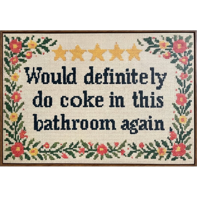 Pemberly Row Wit I Hand-Embellished Canvas Wall Art with Frame in Multicolor