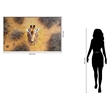 Pemberly Row Savanna Gaze Hand-Embellished Canvas Wall Art with Frame in Brown