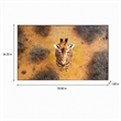Pemberly Row Savanna Gaze Hand-Embellished Canvas Wall Art with Frame in Brown