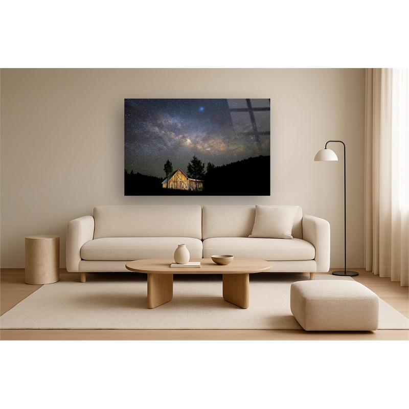 Pemberly Row Frameless Tempered Glass Wall Art in Multicolor - 60