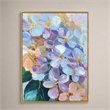 Pemberly Row Hand-Embellished Floral Canvas Wall Art with Frame - 40