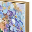 Pemberly Row Hand-Embellished Floral Canvas Wall Art with Frame - 40