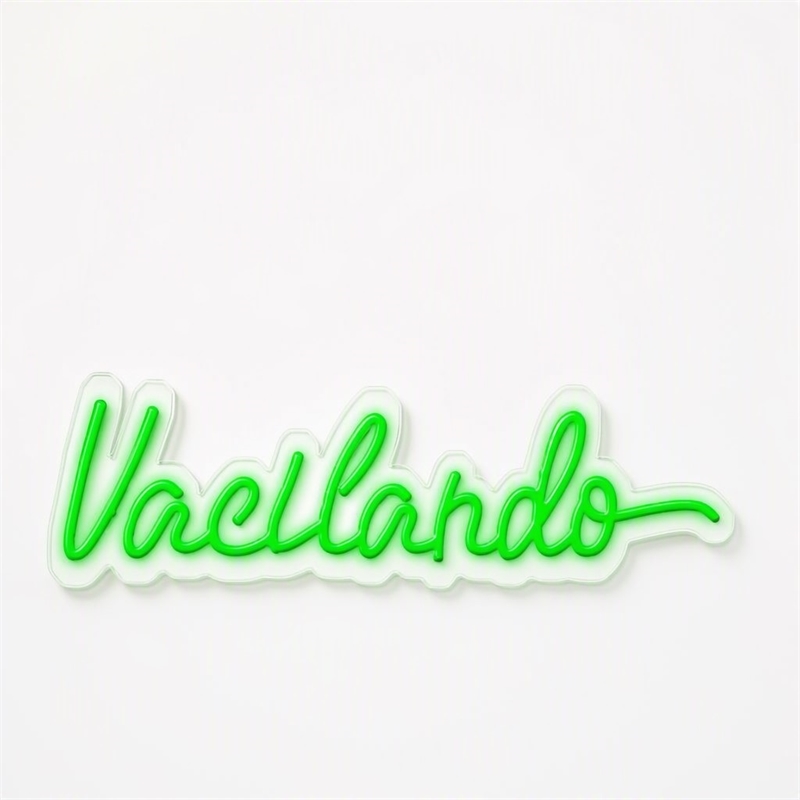 Pemberly Row LED Acrylic Neon Wall Sign in Green - 30
