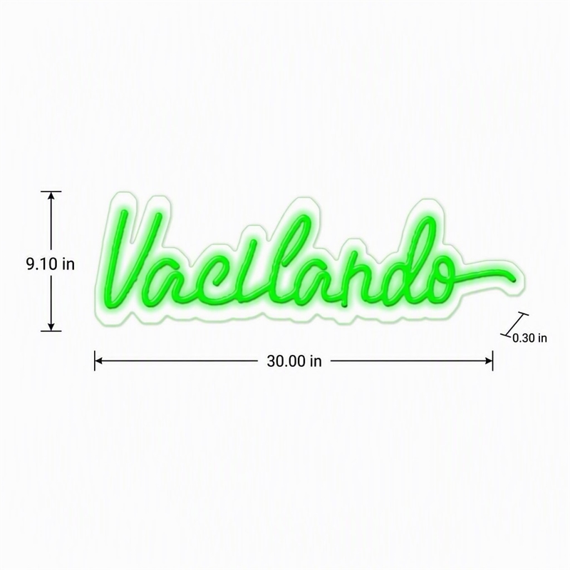 Pemberly Row LED Acrylic Neon Wall Sign in Green - 30