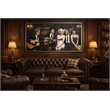 Pemberly Row Wall Art Acrylic Canvas in Frame Black 32
