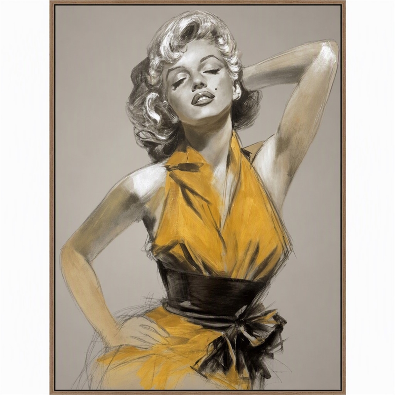 Pemberly Row Framed Hand-Embellished Canvas 32