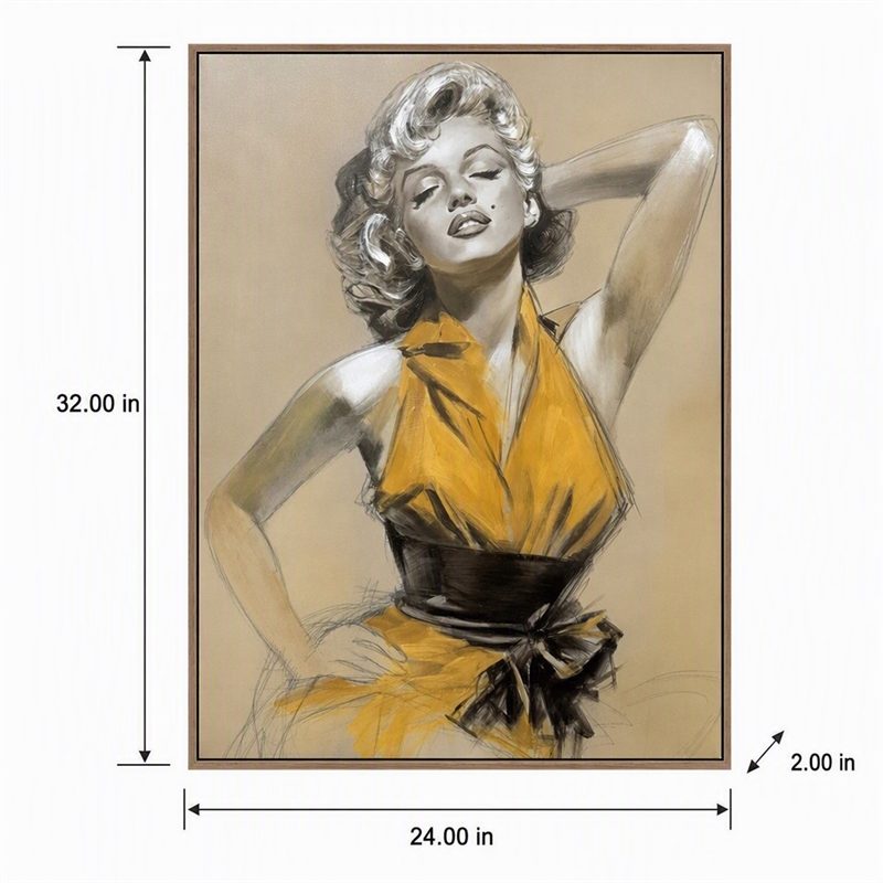 Pemberly Row Framed Hand-Embellished Canvas 32